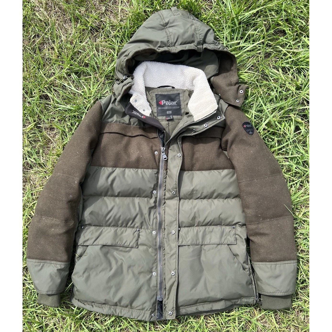 Pajar 1963 Penfield Mid Length Down 4 Layer Construction Parka Jacket Green Sz L